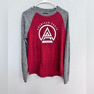 American Eagle Outfitters long-sleeve graphic raglan shirt size small